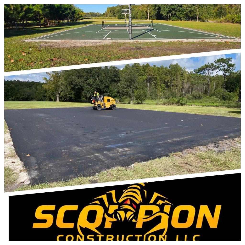 scorpion construction basketball court asphalt resurfacing